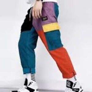 Aelfric Eden Corduroy Colorblock Drawstring Waist Sweatpants Sz‎ S